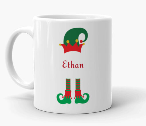 Personalized Name Christmas Elf Mug in Dubai