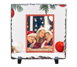 Personalized Christmas Bauble Family Photo Stone