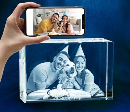 Rectangle Mini Mantel Wide Crystal Personalised - Personalised gift from Giftbag in Dubai, UAE