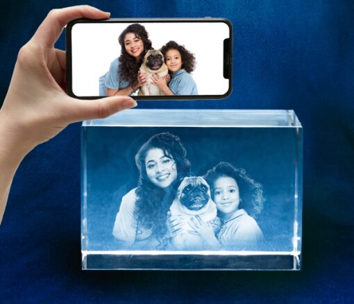 Rectangle Mini Presidential Wide Crystal Personalised in Dubai