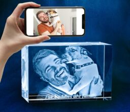 Rectangle Large Wide Crystal Personalised