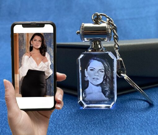 Rectangle Keychain Tall Crystal Personalised - Personalised gift from Giftbag in Dubai, UAE
