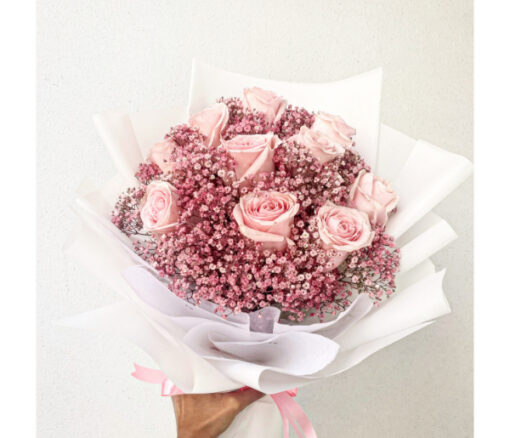 Dotted in Pink - Flowers gift from Giftbag in Dubai, UAE