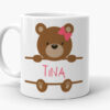 Personalized Name Teddy Girl Mug