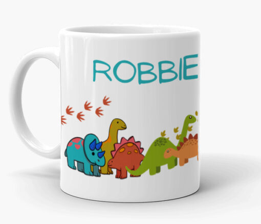 Personalized Name Cartoon Dinosaur Mug in Dubai