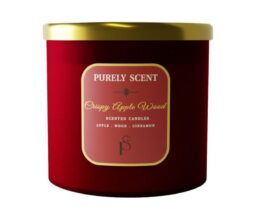 Crispy Apple Wood 3 Wicks Candle - 400g Wax