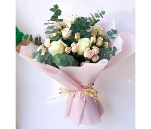 Roses Pastel Bouquet from Giftbag in Dubai