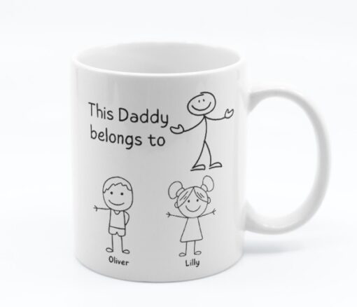 Daddy Belongs to Us Personalized Name Mug - Personalised gift from Giftbag in Dubai, UAE