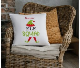 Elf Squad Personalized Name Cushion