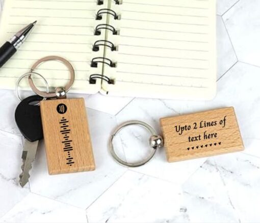 Personalised Spotify Wooden Keychain - Personalised gift from Giftbag in Dubai, UAE