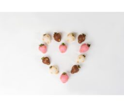 Milk, Ruby And White Chocolate Strawberries