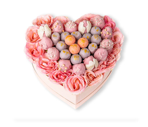 Roses, Assorted Truffles And Designer Strawberries Hamper from Giftbag in Dubai