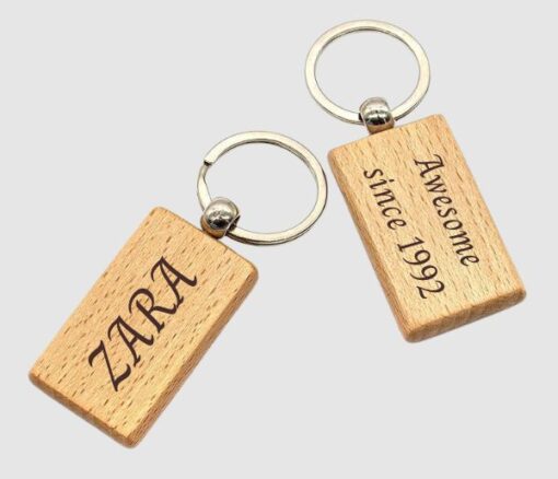 Personalised Name Wooden Keychain in Dubai