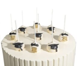 White Chocolate Graduation Cake Pops