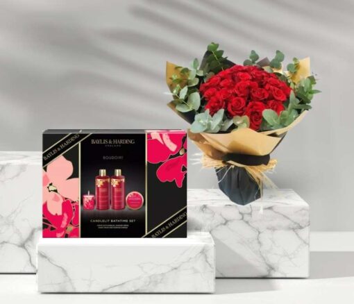Luxury Roses & Bath Gift Set - Combo gift from Giftbag in Dubai, UAE