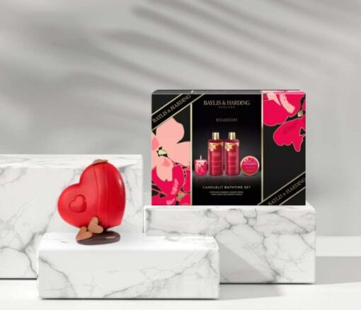 Chocolate Heart & Bath Gift Set - Combo gift from Giftbag in Dubai, UAE
