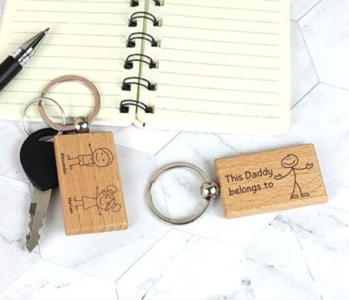 My Daddy Personalised Wooden Keychain in Dubai