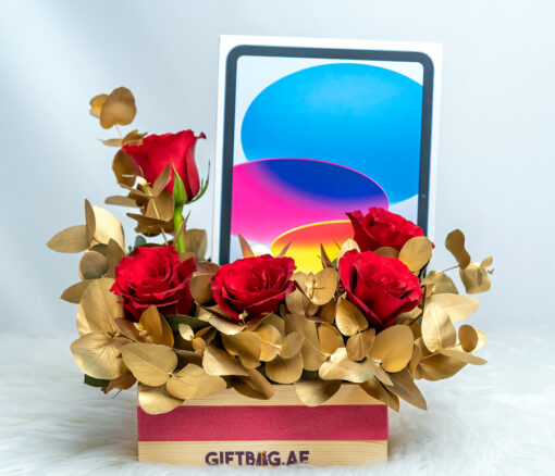 Apple iPad 10th Generation with Red Roses Arrangement in Dubai