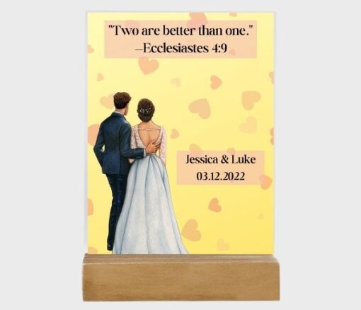 Personalised Wedding or Anniversary Acrylic Plaque in Dubai