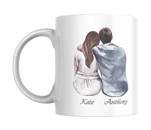 Love Story Couple Names Personalised Mug in Dubai