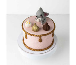 Alternative view of Modak and Mouse Theme Ganpathi Cake