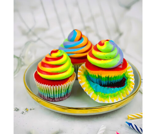 Rainbow Cupcakes 6pcs in Dubai