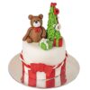 Chocolate Teddy and Tree Christmas Cake