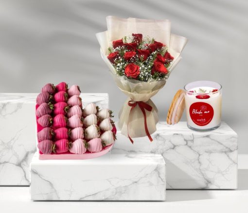 Blush and Blooms Gift Bundle in Dubai