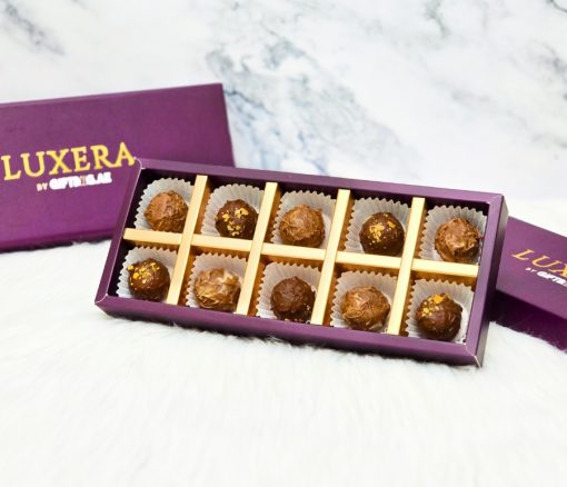 10 Assorted Milk Chocolate Truffles by LUXERA in Dubai