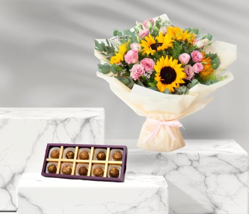 Petal Pop ‘N’ Choco Drop - Combo gift from Giftbag in Dubai, UAE