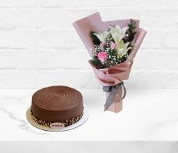Birthday Cake and Flowers