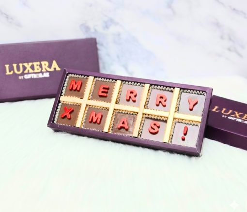 10 Pcs Merry Xmas Chocolate By LUXERA in Dubai