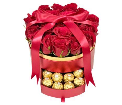 Valentine chocolates and flowers delivery Dubai