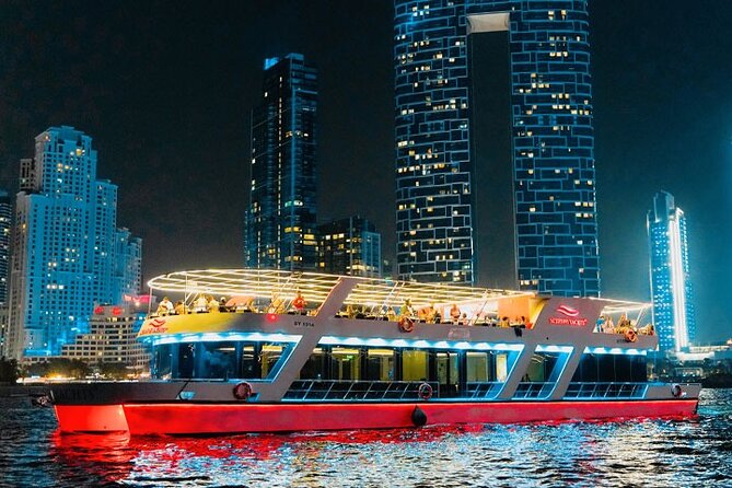 Valentine’s Day dinner cruise Dubai skyline
