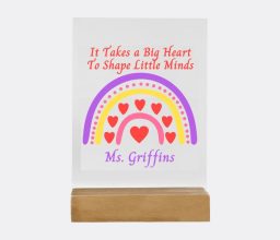 Big Heart Little Minds Teacher Personalised Acrylic Plaque