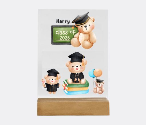Graduation Bears Personalised Acrylic Plaque - Personalised gift from Giftbag in Dubai, UAE