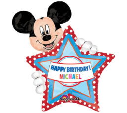 Mickey's Birthday Personalized Balloon 30in